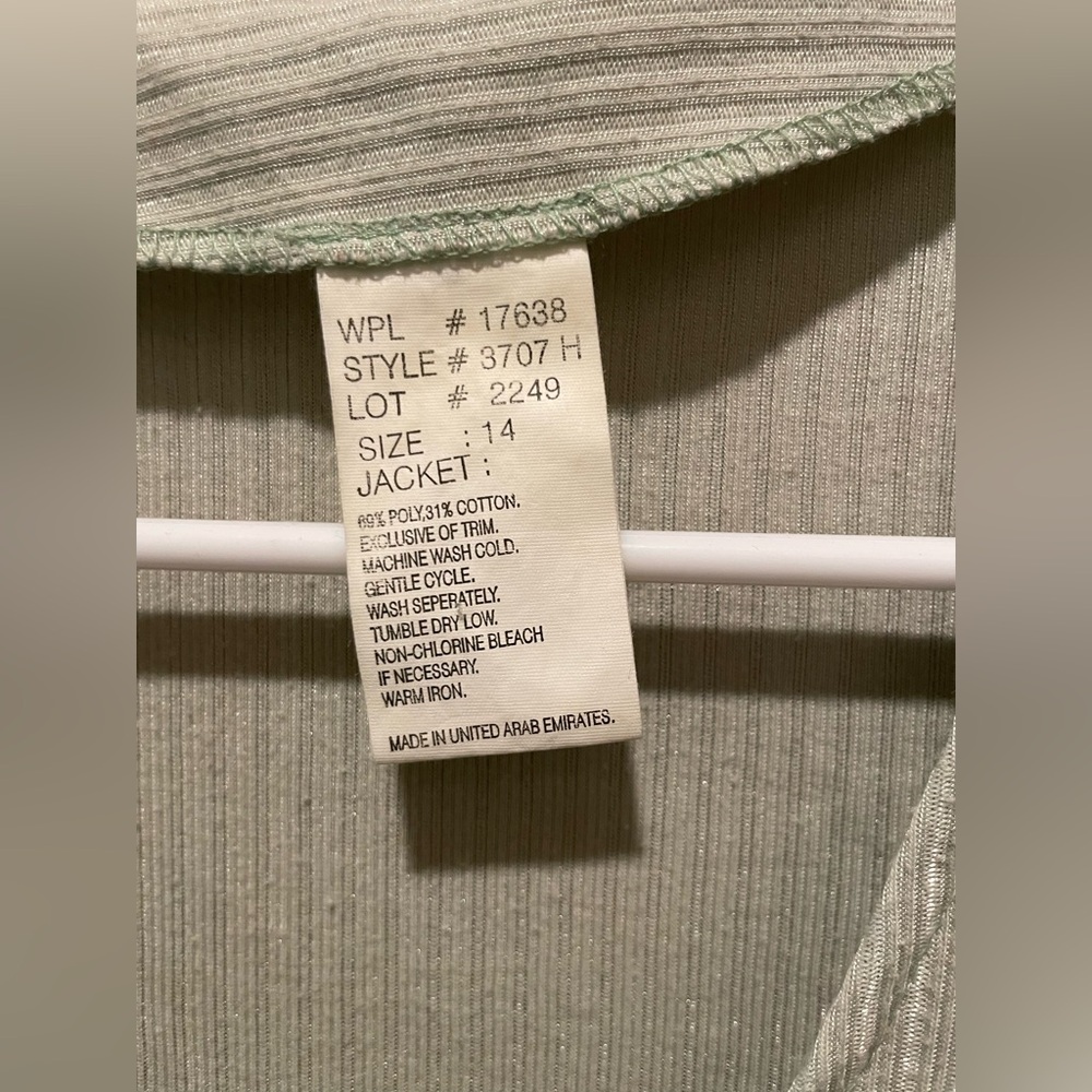 Green Ribbed Jacket - Picture 4 of 5